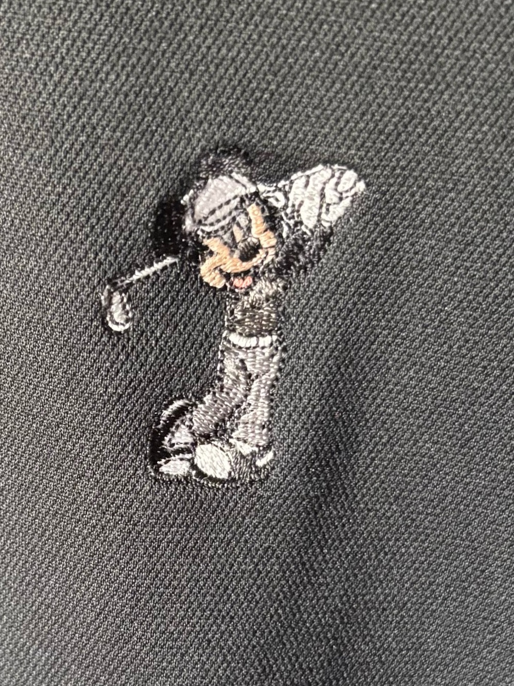 Nike Men's Black Golf Polo with Embroidered Mickey Golfer - Picture 3 of 7
